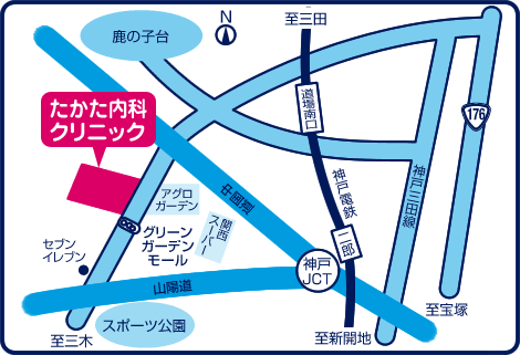 神戸市北区道場南口周辺の地図